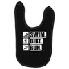 v6 swim bike run Baby Bibs