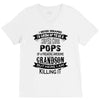 Super Cool Pops Of A Freaking Awesome Grandson V-Neck Tee