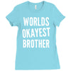 worlds okayest brother funny Ladies Fitted T-Shirt