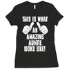 this is what an amazing auntie looks like Ladies Fitted T-Shirt
