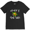 world's best sister with flowers. V-Neck Tee