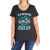 Camping Is Like Sex Ladies Curvy T-Shirt