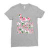 dachshund floral Ladies Fitted T-Shirt