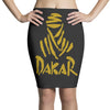 uomo dakar stampa oro moto deserto parigi africa sport Pencil Skirts