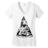 illuminati pizza Women's V-Neck T-Shirt