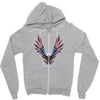 american eagle usa flag wings Zipper Hoodie