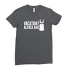 vacation alpaca bag animal humor funny Ladies Fitted T-Shirt