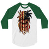 skull us flag 3/4 Sleeve Shirt