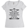 Dear Daddy, Thanks for Being my Dad Baby Boy Letter to Father Women's Triblend Scoop T-shirt