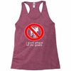 i ain't afraind of no gooats Racerback Tank