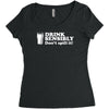 drink sensibly, don't spill it! Women's Triblend Scoop T-shirt