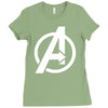 avengers sticker vinyl decal Ladies Fitted T-Shirt
