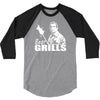 bear grills  funny 3/4 Sleeve Shirt