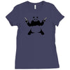 panda gun Ladies Fitted T-Shirt