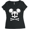 skull mickey 2 Women's Triblend Scoop T-shirt