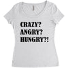 crazy angry hungry Women's Triblend Scoop T-shirt