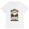 Never Underestimate A Man Who Watches The 100 And Was Born in December V-Neck Tee
