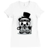 steampunk panda Ladies Fitted T-Shirt