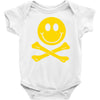 smiley pirate skull and crossbones Baby Onesie