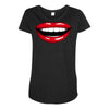 lips red Maternity Scoop Neck T-shirt