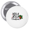 holly jolly christmas Pin-back button