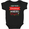 may your christmas be merry &amp; bright Baby Bodysuit
