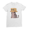 cat in the box! Ladies Fitted T-Shirt