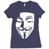 v per vendetta face film horror cinema&amp;tv Ladies Fitted T-Shirt