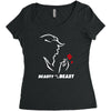 beauty and the beast Women's Triblend Scoop T-shirt