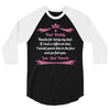 Dear Daddy, Thanks for Being my Dad Baby Boy Letter to Father 3/4 Sleeve Shirt