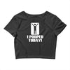 novelty funny humor tee graphic Crop Top