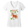 boxer wining Women's V-Neck T-Shirt