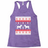 reindeer christmas ugly sweater Racerback Tank