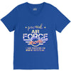 military, women's proud air force mom of her military son u V-Neck Tee