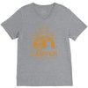 what happens in camper stays in camper vintage style camp funny V-Neck Tee