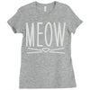 meow cute cat face Ladies Fitted T-Shirt