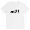 evolution of table tennis or ping pong mens black t shirt top V-Neck Tee