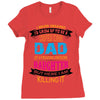 Super Cool Dad Of A Freaking Awesome Daughter Ladies Fitted T-Shirt