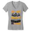 My Son Is Super Awesome His Stepdad Women's V-Neck T-Shirt