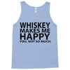whiskey makes me happy you not so much Tank Top
