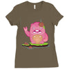 mrs yetti and her poops Ladies Fitted T-Shirt