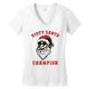 dirty santa champion Women's V-Neck T-Shirt