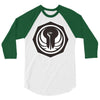 white and black 3/4 Sleeve Shirt