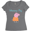peppa pig mommy pig Women's Triblend Scoop T-shirt