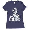 conquer   super saiyan goku Ladies Fitted T-Shirt