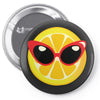 Lemon with Disco Glasses Pin-back button