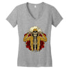 hip hop and rose Women's V-Neck T-Shirt