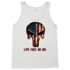 skull us flag live free or die Tank Top