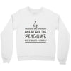 one by one penguins stealing Crewneck Sweatshirt