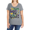i'm just here for the beads Ladies Curvy T-Shirt